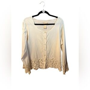 Vintage 100% cotton April Cornell cardigan, medium